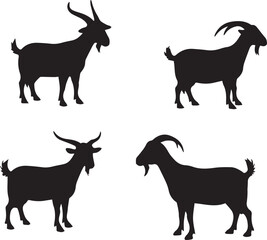 silhouette of goat vector
