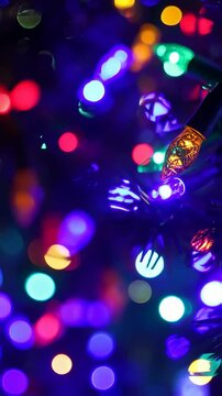 Vertical video of Colorful Holidays Party Lights String