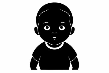 baby sihouette black vector
