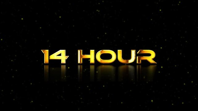 14 Hour Text Logo, Luxury 14 Hour Text Effects 