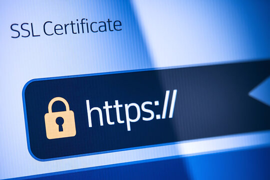 Close-Up of Browser Window with Lock Icon for HTTPS Encryption and Cybersecurity, ssl lock, ssl padlock, website design, ssl badge, ssl shield, Https, TLS, SSL certificate