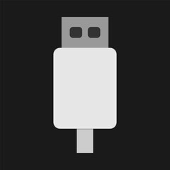 Simple USB-A vector in flat style. Minimalist and modern illustration design.