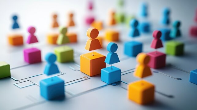 Business hierarchy structure diagram for process management and workflow optimization.
