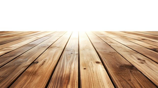Natural Wooden Floor Texture with Sunlight Rays