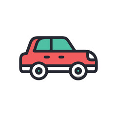 car on white background