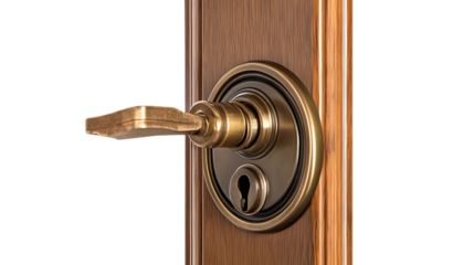 Professional Keys in Door Lock on White Background - AR 169