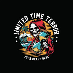 a dark yet vibrant graphic illustration