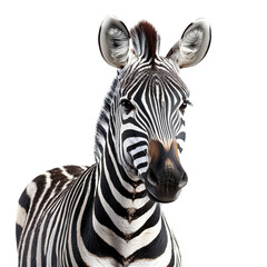 Striped zebra png African wildlife png black and white animal png safari animal png zebra profile png wild equine png herd animal png unique stripes png exotic animal png white background image