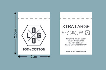 Minimalist Woven Clothing Label Design Template