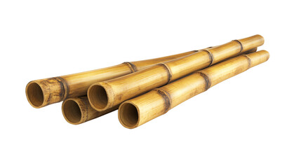 Realistic 3D Bamboo Stick Isolated on White Background for Design Projects