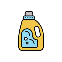 detergent bottle on white background