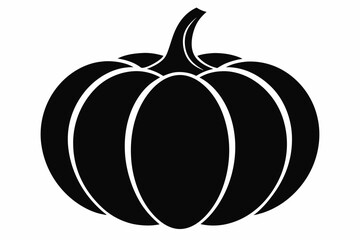pumpkin silhouette black vector