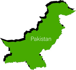 Pakistan Country Map And Flag Design