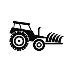 Simple farm plow with smooth lines logo icon