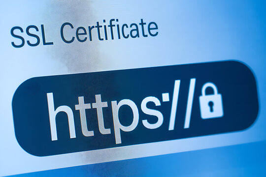 Close-Up of Browser Window with Lock Icon for HTTPS Encryption and Cybersecurity, ssl lock, ssl padlock, website design, ssl badge, ssl shield, Https, TLS, SSL certificate