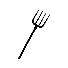 Simple pitchfork with smooth lines and clean edges logo icon