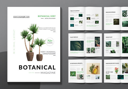 Botanical Magazine Template Layout