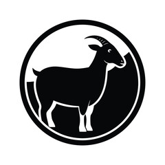 Stylized farm animal like goat or pig icon logo