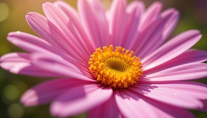 Fototapeta premium Blooming pink flower close-up in nature's garden vibrant details captured in soft natural light aesthetic floral beauty