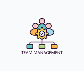 Team Management Icon Or Logo Isolated Illustration