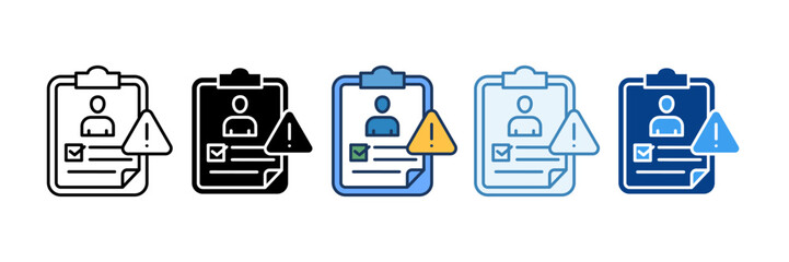 Risk Profile  Icon Set Multiple Style Collection