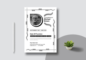 Funeral Program Design Layout