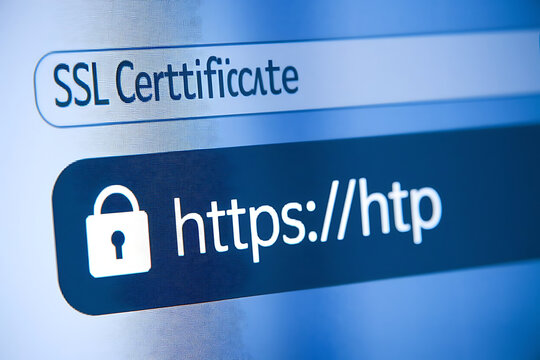 Close-Up of Browser Window with Lock Icon for HTTPS Encryption and Cybersecurity, ssl lock, ssl padlock, website design, ssl badge, ssl shield, Https, TLS, SSL certificate