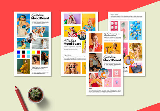 Mood Board Template Design Layout
