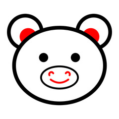 Fototapeta premium Cute Bear Dual Tone