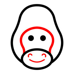 Cute Gorilla Dual Tone
