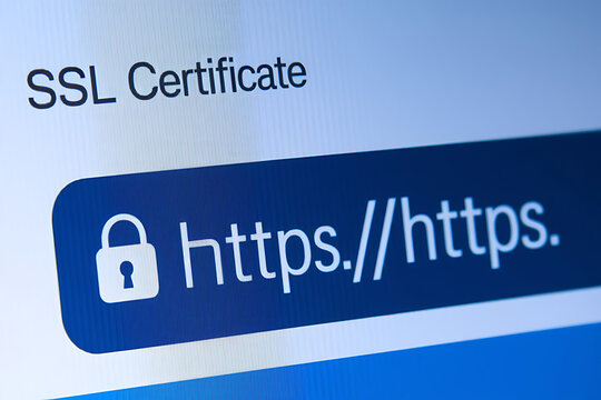 Close-Up of Browser Window with Lock Icon for HTTPS Encryption and Cybersecurity, ssl lock, ssl padlock, website design, ssl badge, ssl shield, Https, TLS, SSL certificate