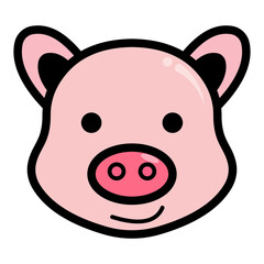 Cute Pig Filled