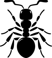 Silhouette of an ant.