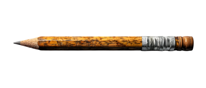 Wooden Pencil Closeup Shot.