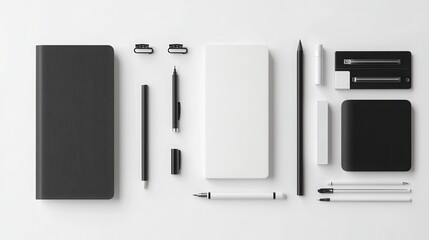 Stationery and office supplies mockup