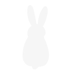 cute white rabbit flat vector illustration set