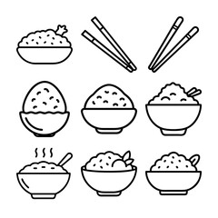 A full cup of rice bowl with chopsticks
