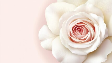 Fototapeta premium Close-up of a delicate, soft white rose.