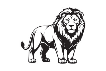 lion black illustration vector