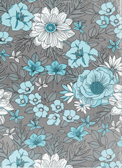 Abstract Floral and Leaf Patterns with Stunning Color Match