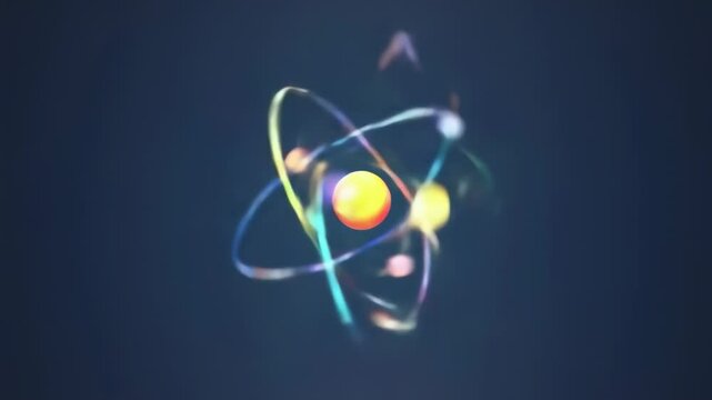 3D abstract atom model