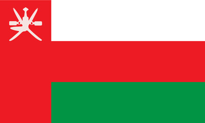오만 국기 일러스트 an illustration of the Omani flag