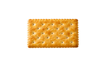 Isolated CloseUp of a Golden Brown Cracker on a Neutral Background