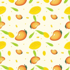 Cute Mango Pattern Seamless
