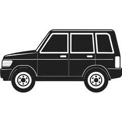 Modern Suv Family Car icon vector silhouette illustration isolated on white background