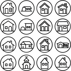 real estate icon set