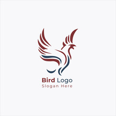  minimalist phoenix logo icon design.