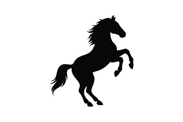 A rearing horse silhouette