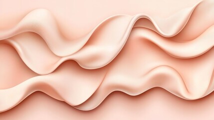 Obraz premium Soft, flowing curves of light peachy cream textures.
