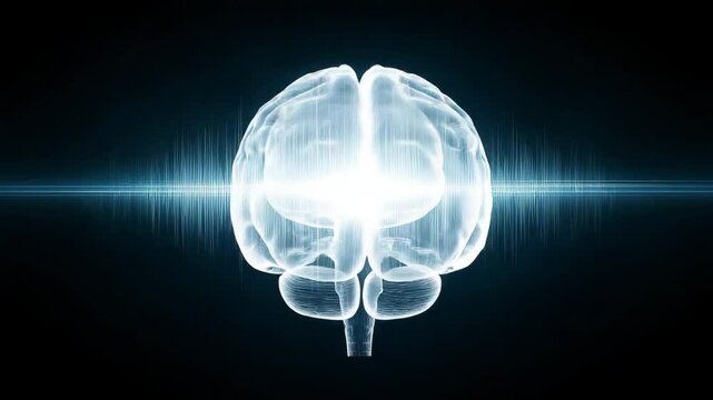 Healthcare AI brain interface visualizing brainwaves using Healthcare AI for neurological analysis with advanced Healthcare AI technology Healthcare AI system assisting a medical professional
